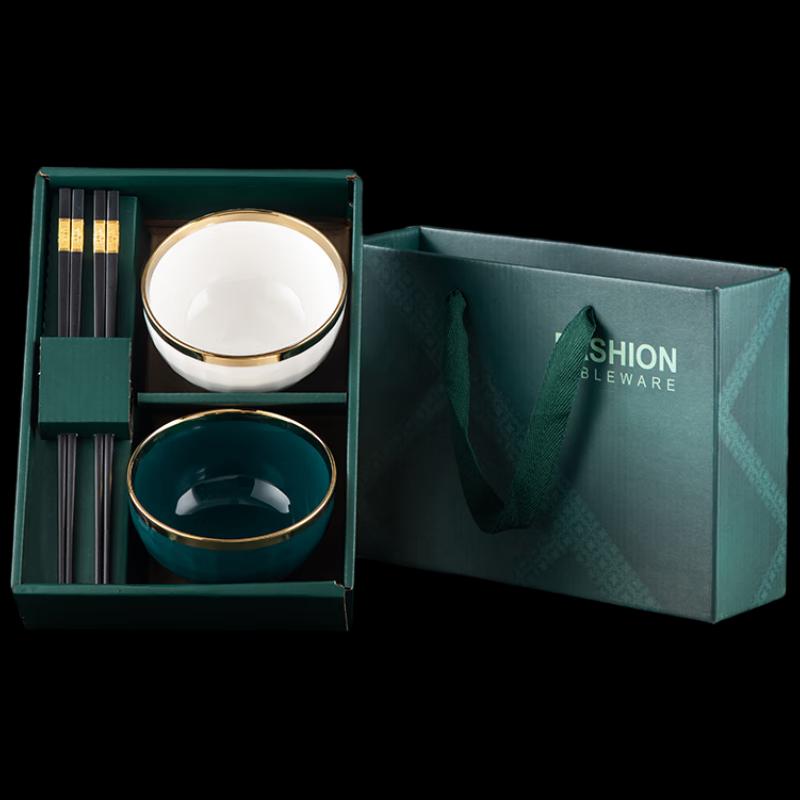 Minimalist Ceramic Bowl & Chopstick Gift Set