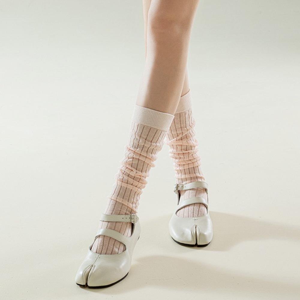 Thin Two Toe Stockings Knee High Separate Toe Stockings Simple Mid-tube Stocking Women  Lolita JK