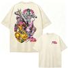 50. T-shirt Lavata Anime Giapponese Le Bizzarre Avventure di JoJo Giorno Giovanna Vintage Lavata T-shirt Abbigliamento Uomo Moda Casual Maniche Corte T-shirt oversize