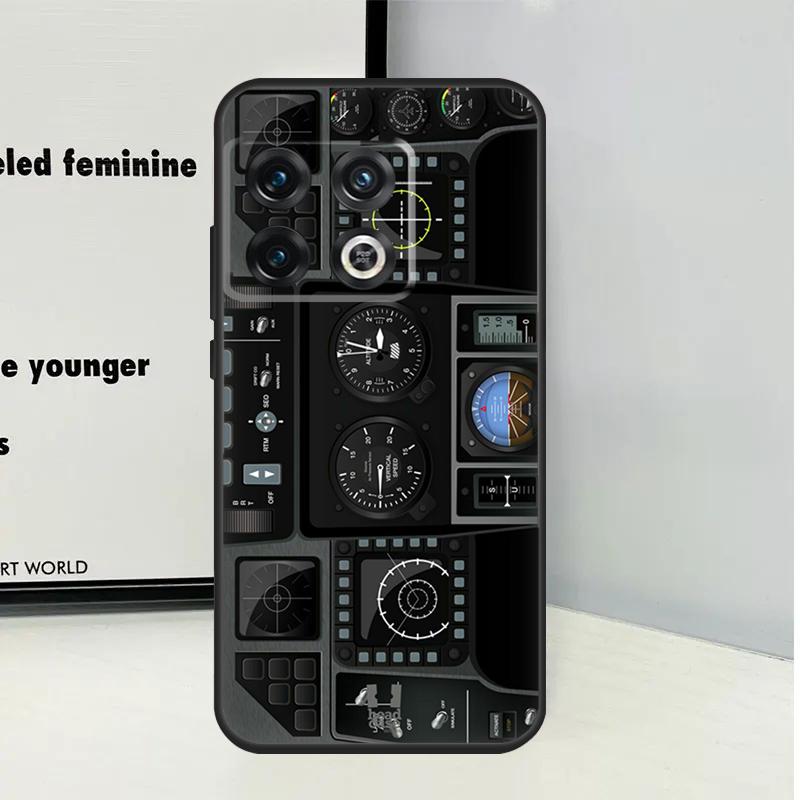 AIRCRAFT COCKPIT DASHBOARD For OnePlus Nord 5 CE 2 3 4 Lite N20 N30 Case For OnePlus 15 13 12 11 10 Pro 10T 13T 13R 15R