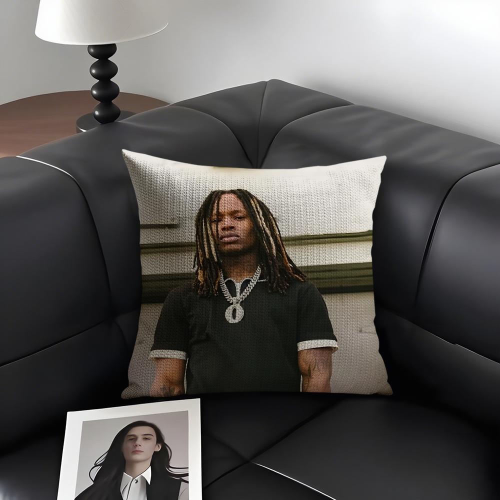 K-King Vonn Rapper Cushion Cover Natural Linen Organic Fabric Double-Sided Printing Sofa Home Decor Gift Pillow Case