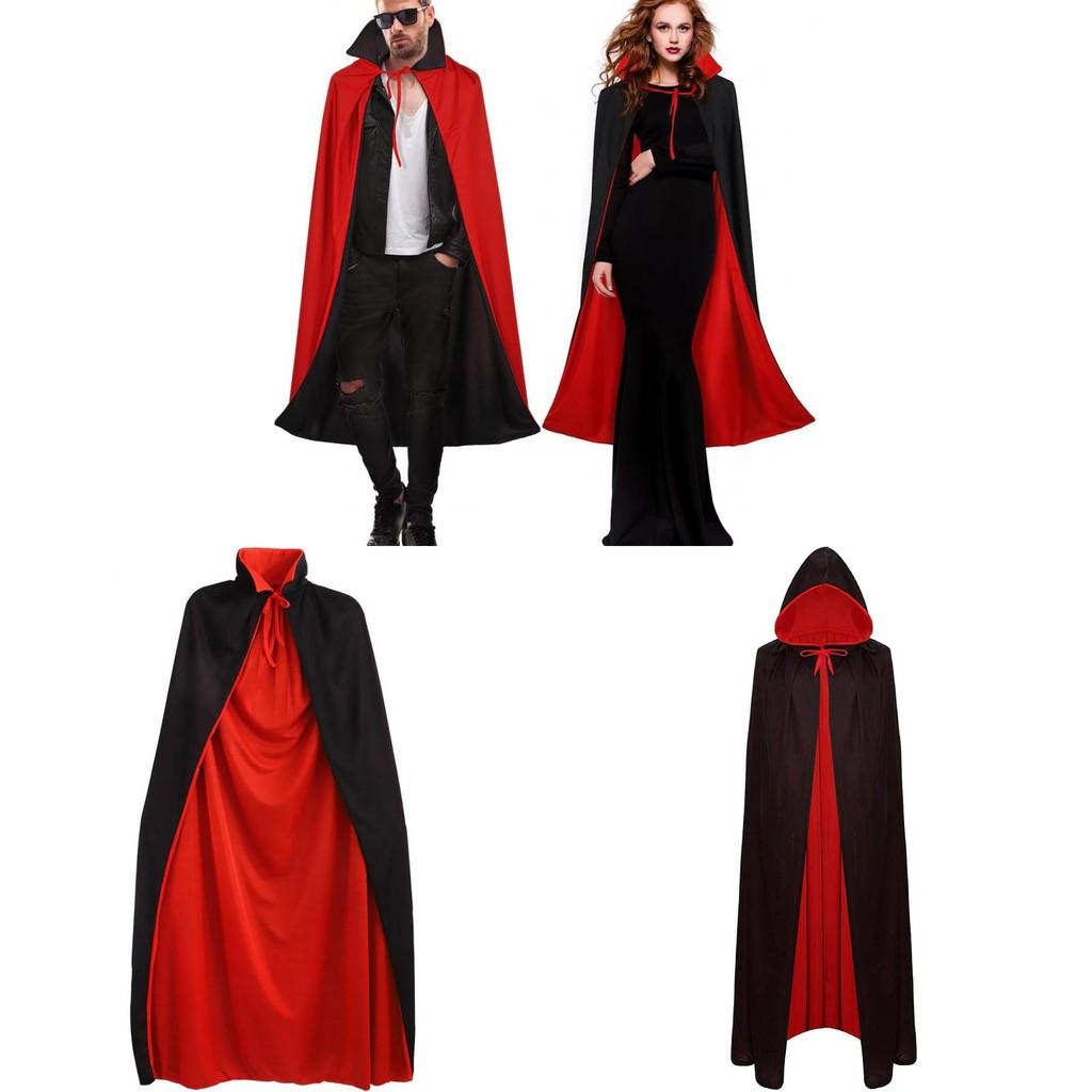 Vampire Halloween Cloak With Cap For Cosplay Party Costume Performance Stage