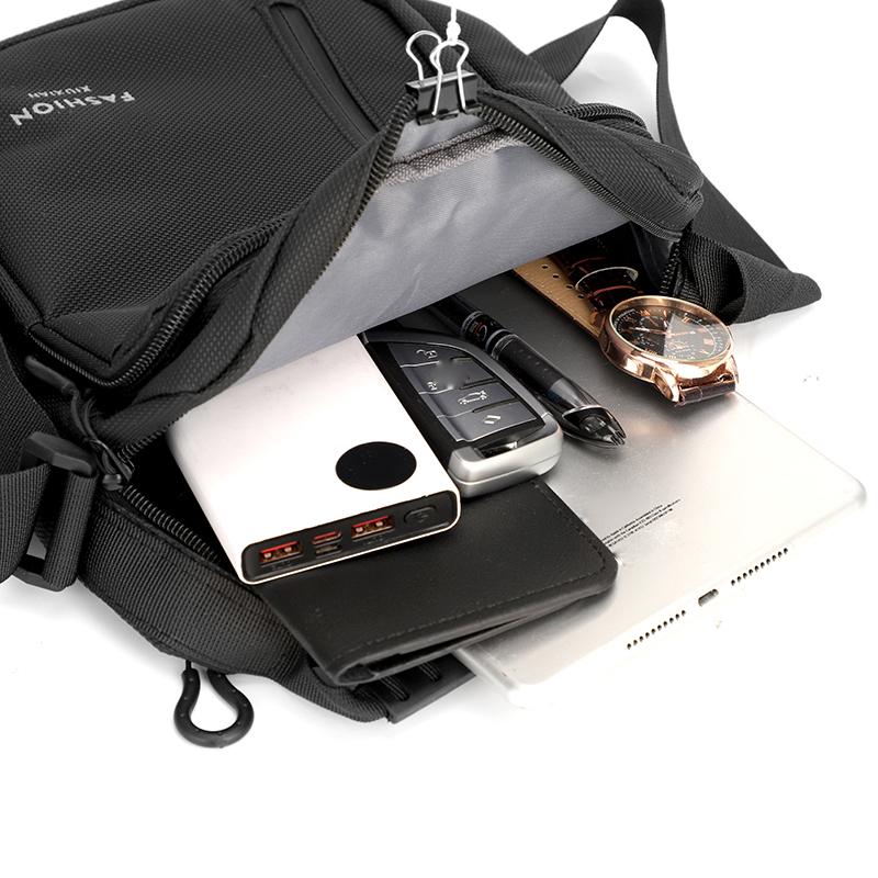 Solid Color Shoulder Bag Commuter Men's Bag Change Mobile Phone Crossbody Bag