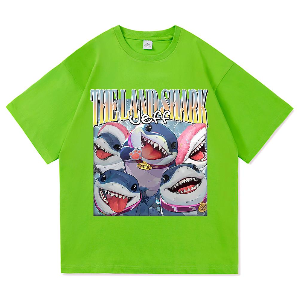 Vintage Jeff The Land Shark The Eras Tour T Shirt Fashion Men Funny Cute Landshark Tshirt Unisex High Quality Cotton Tees Shirts