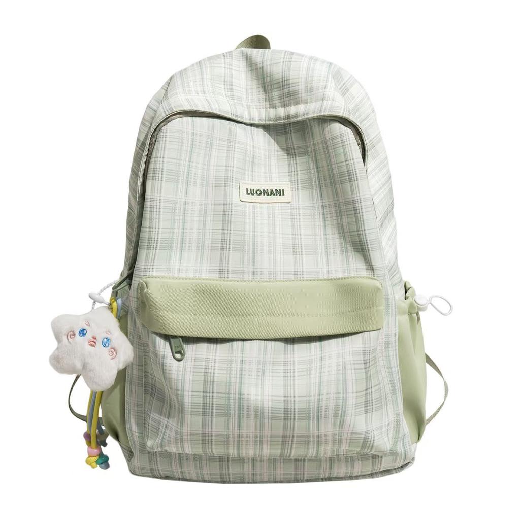 Plecak w stylu japońskiej kraty Schoolbagins, niszowy, dla dziewcząt z gimnazjum, licealistek, plecaki szkolne, damskie plecaki podróżne o dużej pojemności