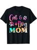 Pet Cat Dog Mom Shirt For Women Mothers Day T-Shirt, Casual Party Style, Crew