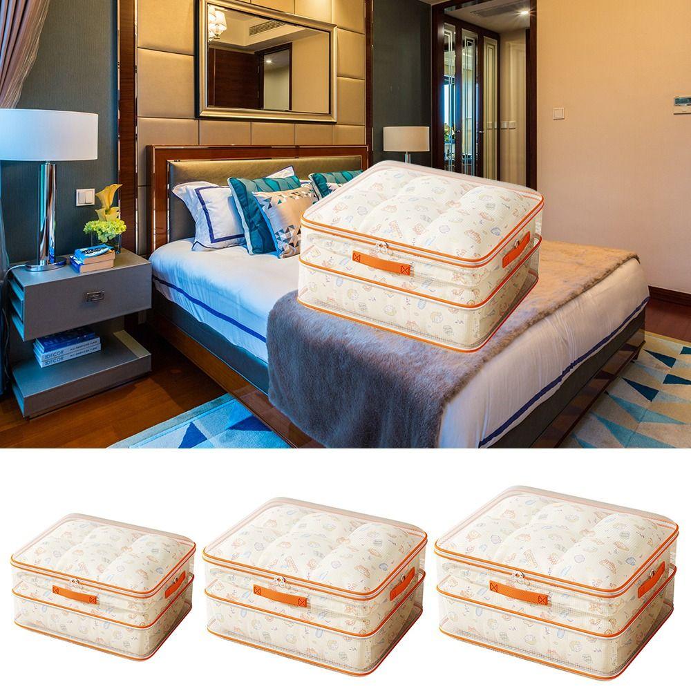 Foldable Quilt Clothes Storage Bag PVC Transparent Storage Bag  for Duvet Blanket Bedding
