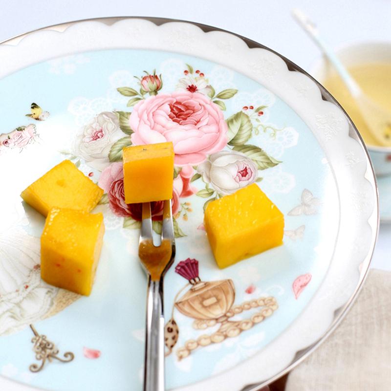 Elegantes Teetassenset Bone China Teetasse und Untertassenset Blumendesign Kaffeetassenset Teetasse Dessertteller Porzellan Trinkgeschirr Geschenk