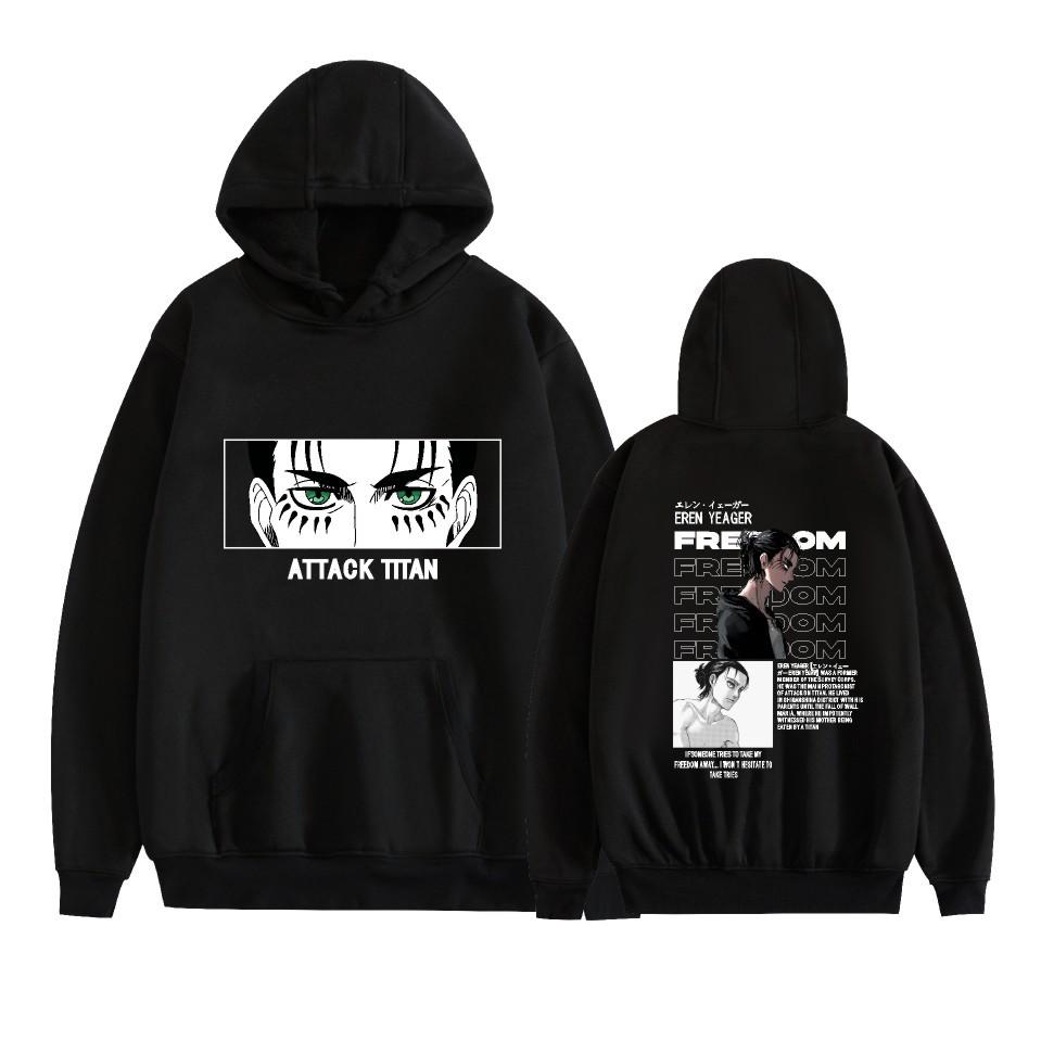 

Attack on Titan Anime Hoodie Student Sweatshirt Long Sleeve Men Women Hoodies Streetwear Pullovers Fashion Clothes XS чёрный