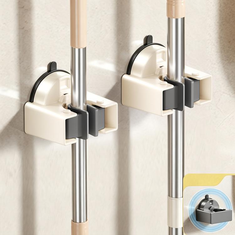 No-drill Suction Cup Wall Mount Mop Holder Broom Storage Clip
