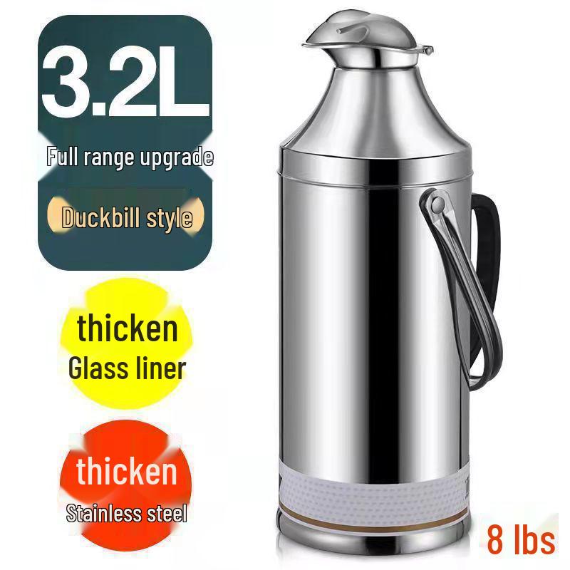 Stainless Steel Insulated Thermos | Large Capacity Hot Water Bottle & Warmer