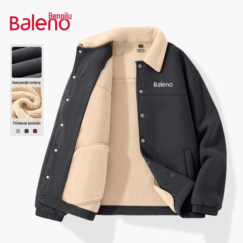 Baleno Men's Fleece-Lined Corduroy Jacket
