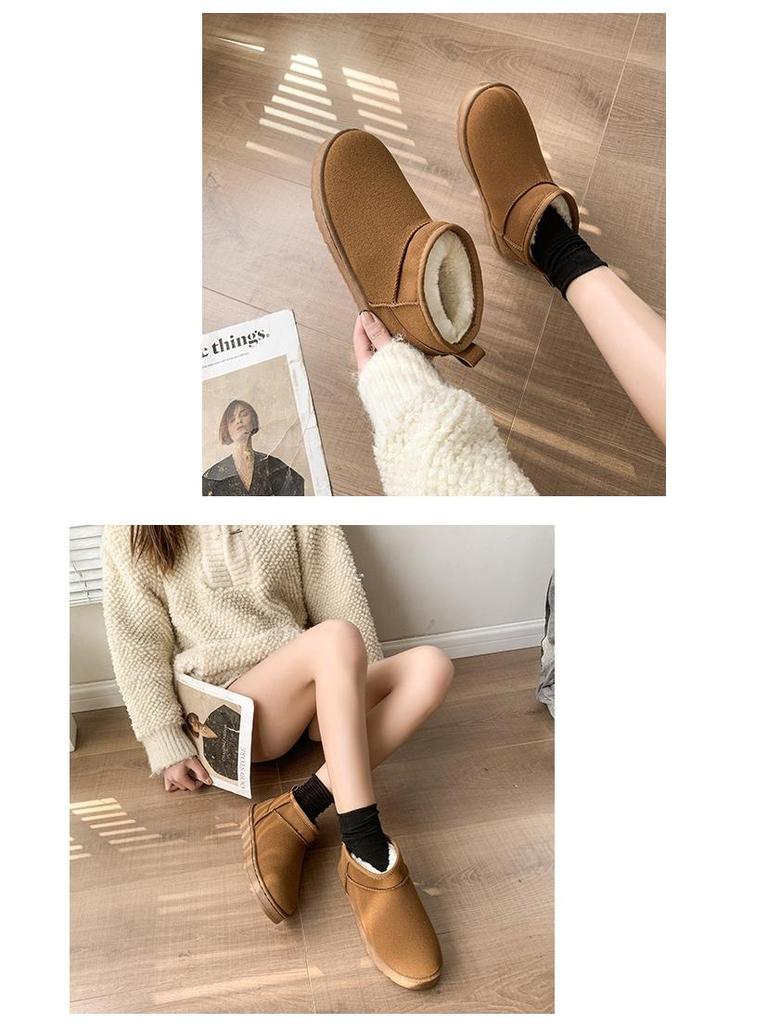 Women's Plus Size Thick-Soled Snow Boots - Cozy Velvet Lined Outdoor Winter Wear