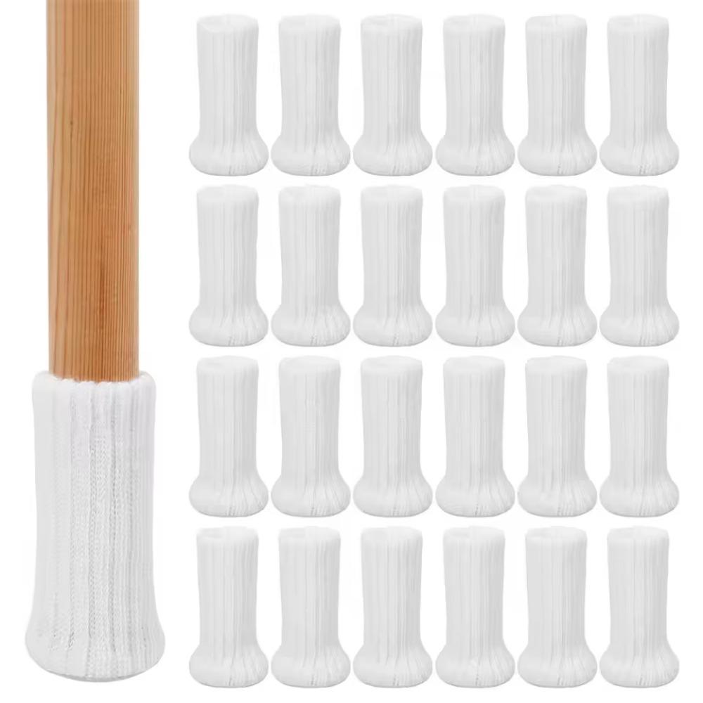 24Pcs Anti-Slip Knitted Furniture Legs Sock Silent Floor Protector Chair Feet Cap  Building