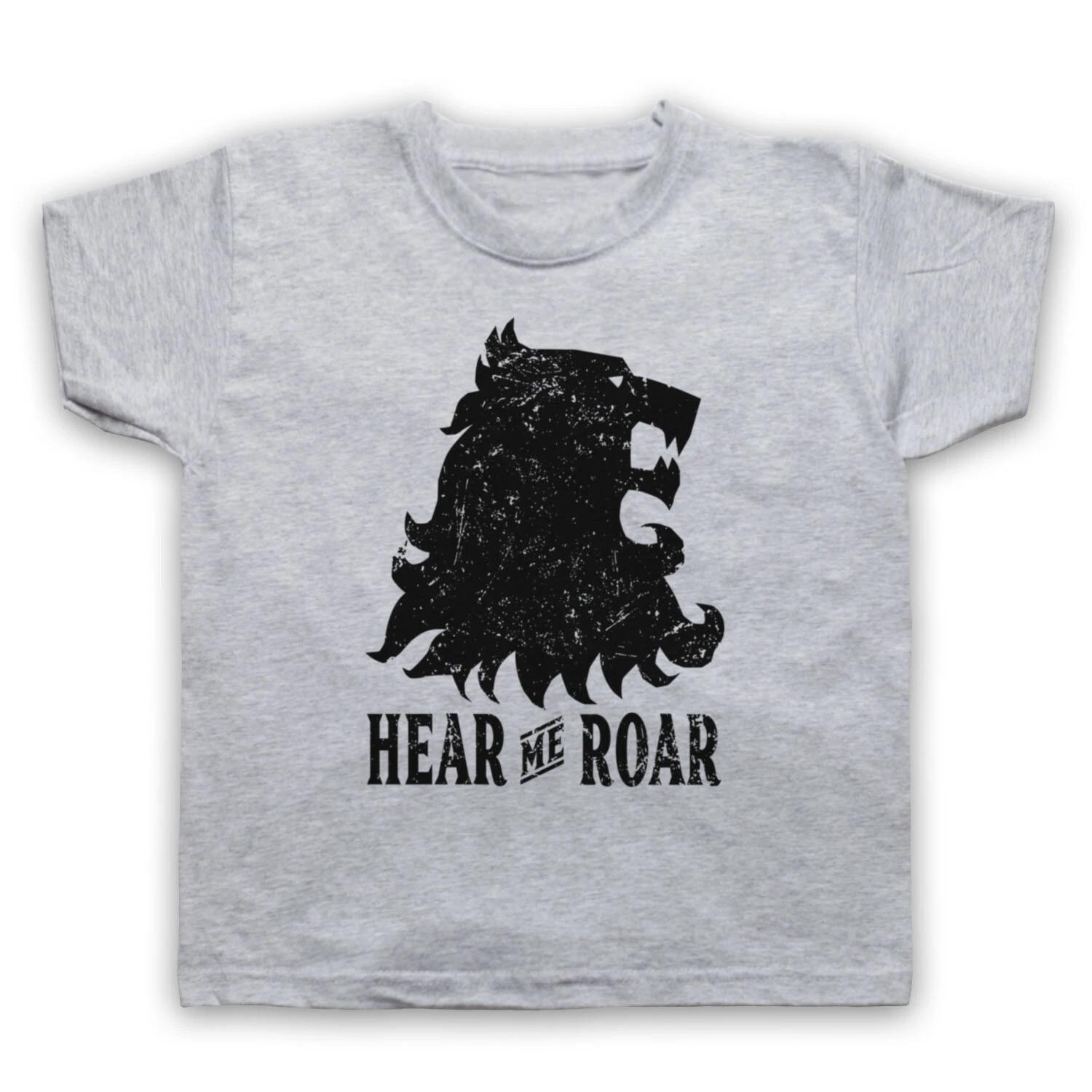 ИГРА ПРЕСТОЛОВ ЛАННИСТЕР ЛЕВ ГОЛОВА СИГИЛ УСЛЫШЬ МОЙ РЫК ДЕТСКАЯ ДЕТСКИЙ ФУТБОЛКА 120