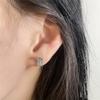 Simple Punk Round Flower Round Earrings Stainless Steel Fashion Classic Geometric Stud Ear Jewelry Party Gifts For Women Men