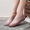 Women's Crystal Jelly Slip-On Mesh Flats - Comfortable, Non-Slip, Closed Toe Sandals