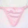 Dámské Sexy Sweet Plus Velikost Tanga Mašlička Prodyšné Saténové kalhotky Bezešvé T-kalhoty s nízkým pasem