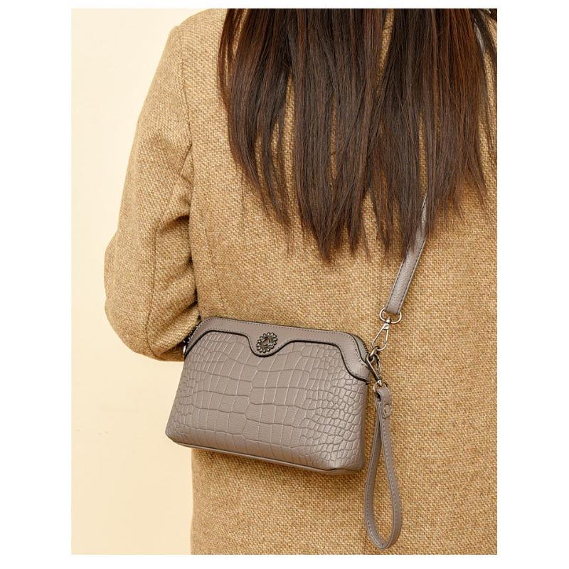 New Arrival Women's Stone Embossed Crossbody Bag - Mini Shoulder Bag with Phone Pocket, Versatile Commuter-Friendly Purse for Daily Essentials
