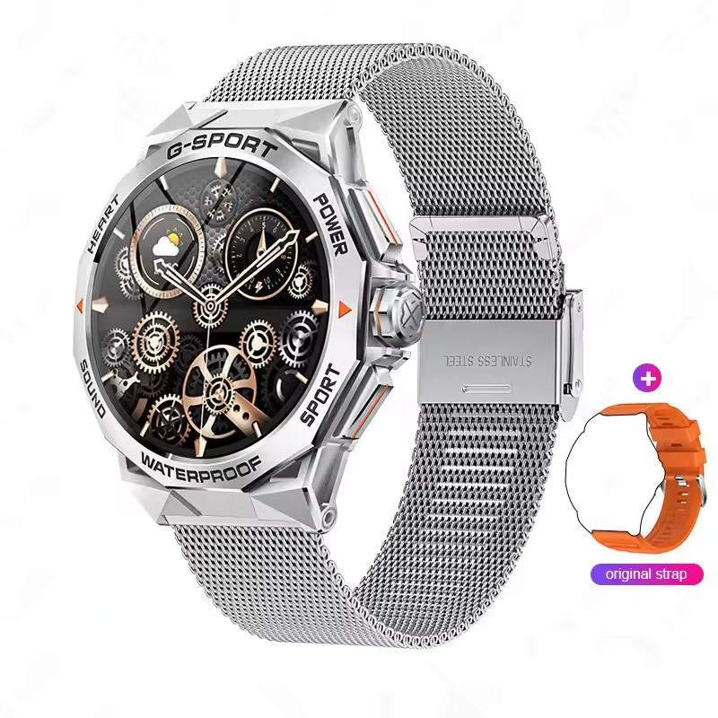 Men Outdoors Sports 1.43" AMOLED Screen Smartwatch Blue Tooth Call Heart Rate Health Monitoring Smart Watches Waterproof Women