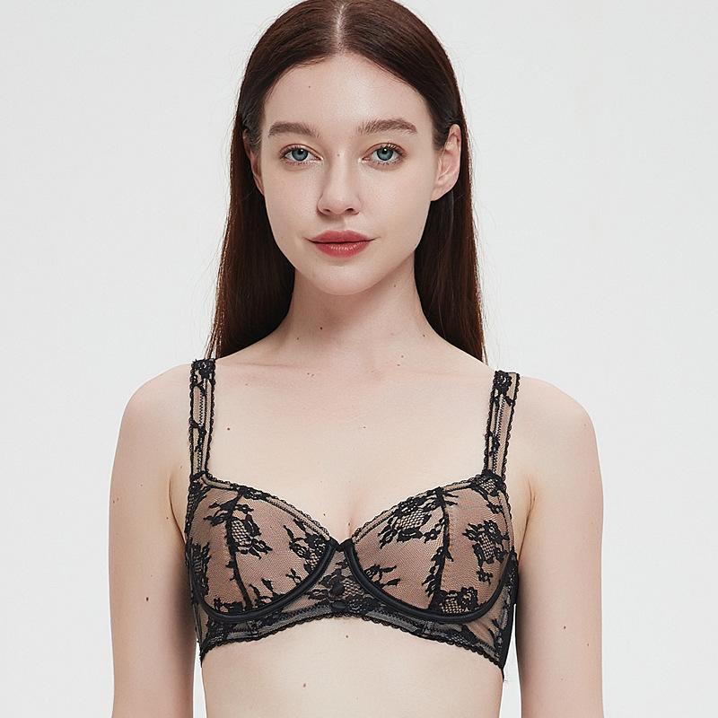 

Supply Large breasts show small sexy women s underwear, ultra-thin lace bra breathable bra, beautiful back bra 70B