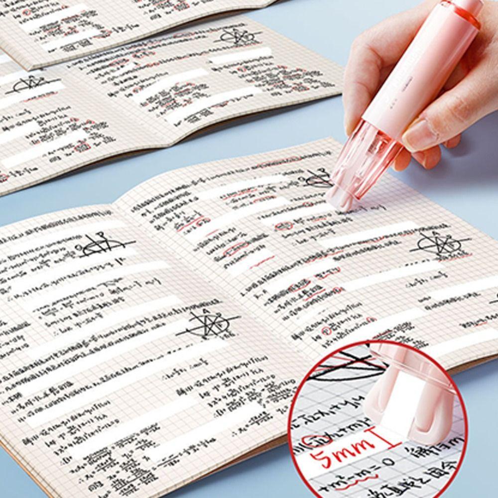 Candy Color Press Replaceable Core Correction Tape Charming Pen Shape Corrector Students Altered Tools School Office Supplies