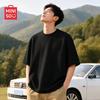 Miniso Men's Heavyweight Waffle Knit Crew Neck T-Shirt