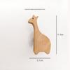 Creative Beech Wood Adhesive Hooks – Funny Animal Design Coat & Hat Hooks for Behind-the-Door Use