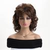 Parrucca Corta Riccia da Donna con Frangia Laterale Soffice Aspetto Naturale Capelli Resistenti al Calore