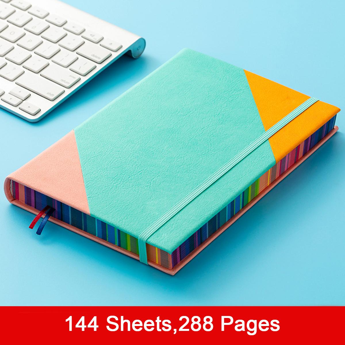 

Тетрадь для студентов на ремне формата А5, утолщенный деловой блокнот, книга для записей рабочих совещаний, цветной спрей-край, утолщенный дневник, книга для записей, A5