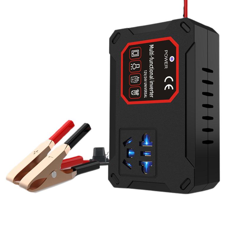 

Car Power Inverter 200W 12V/24V To 220V Converter Charger Adapter Universal Socket Portable Vehicle-mounted Home Auto Inverters A1