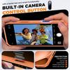 Mit Kartenhalter, Schiebefach für die Kamera und Ständer für iPhone 17 Pro Handyhülle, Anti-Fall PC+TPU Wallet Case - Orange