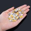 50pcs 8mm Stainless Steel Flat Square Spacer Bead Separator Beads for Bracelet Necklace Jewelry Making Accessories Wholesale