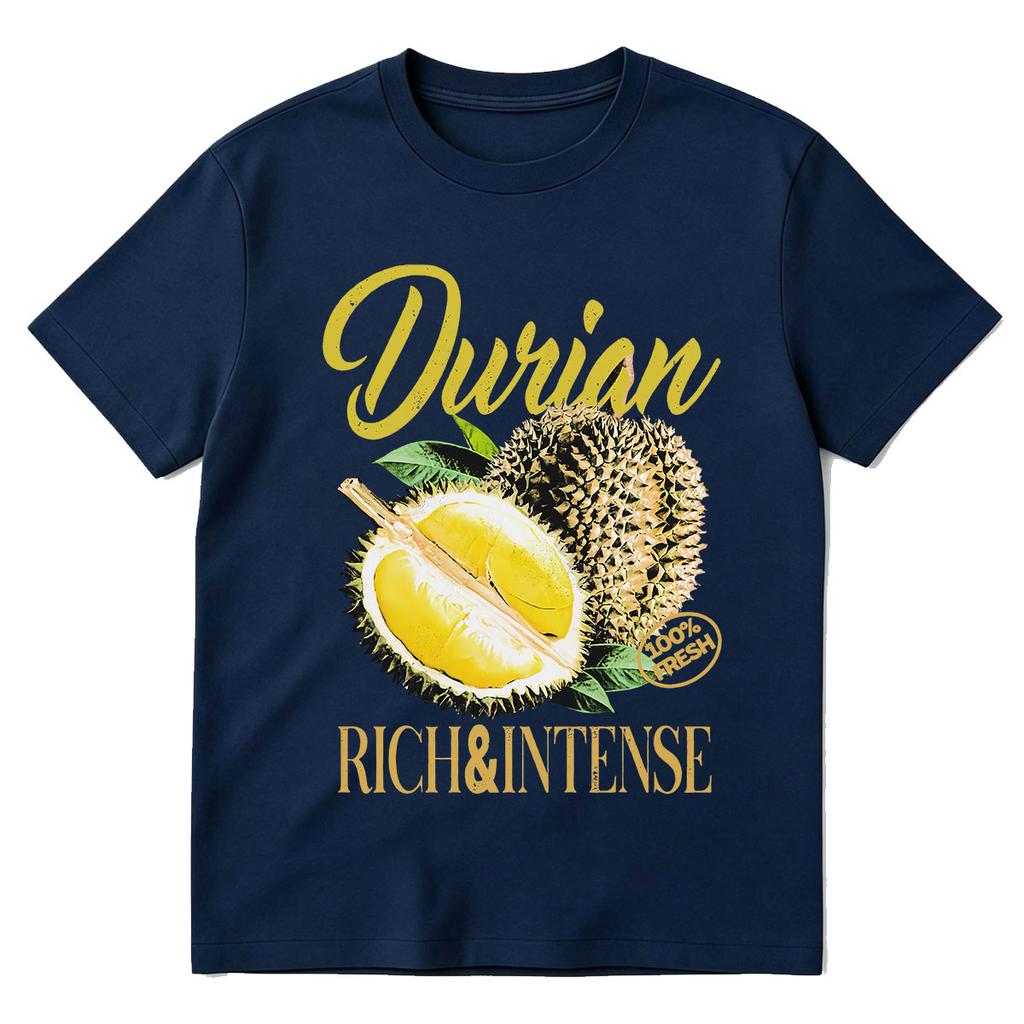 Vintage Durian Fruit Graphic TShirt Retro Tropical Food Tee Shirt 90s Y2k Exotic Southeast Asia King Of Fruits Foodie TShirts