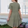 Mädchen Sommerkleid Farbe & Muster Kurzarmkleid Mit Tasche Freizeitkleid Kurze Ärmel Partykleid Ostertag