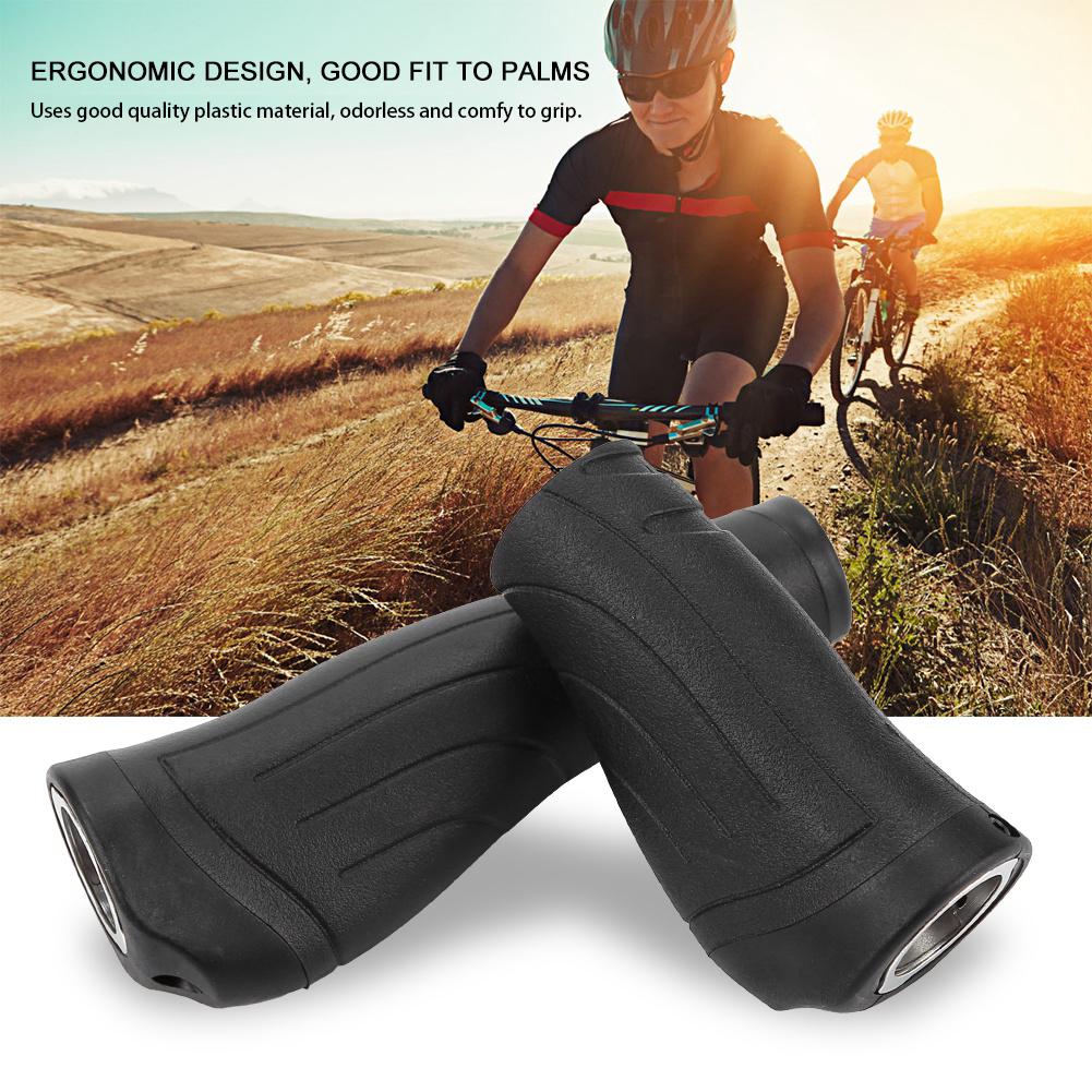 Plastic Short Long Mountain Folding Bike Handlebar Bar Grips (1 x long+1 x short)