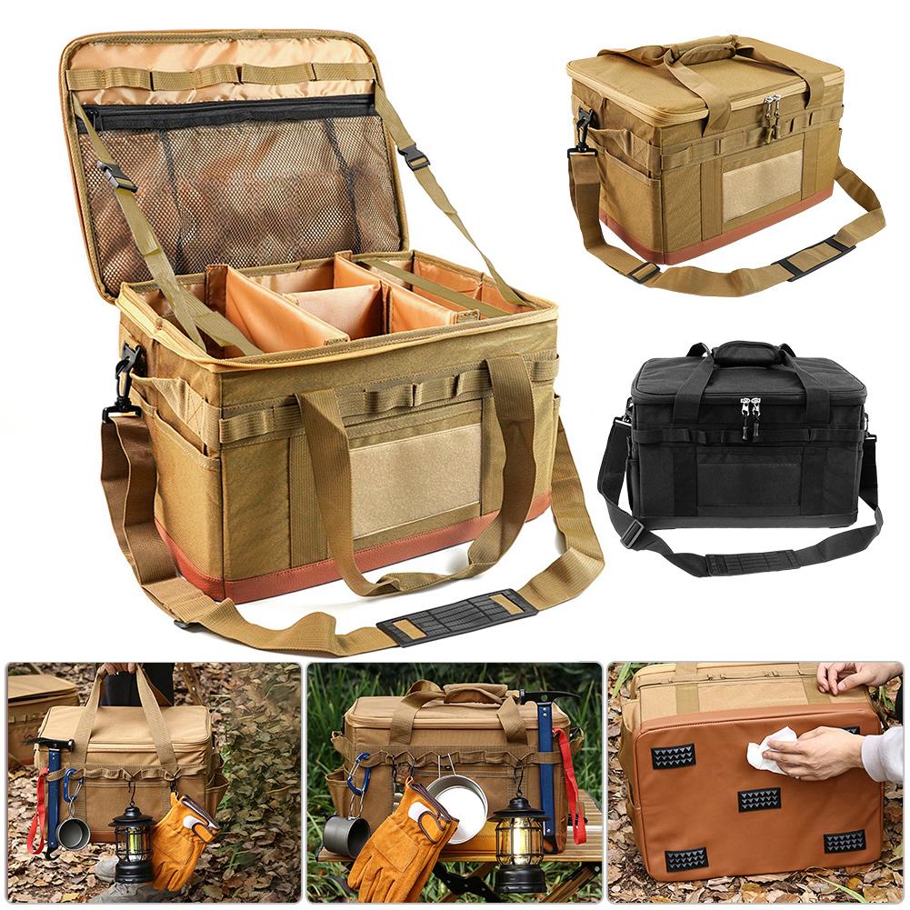 Outdoor Camping Gas Tank Storage Bag Large Capacity Ground Nail Tool Bag Travel Gas Canister Picnic Cookware Utensils Kit Bag