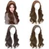 Hair Hoop Half Headband Wig Korean Style Long Wavy Curly Hair Synthetic Velvet Headband Wigs  Women