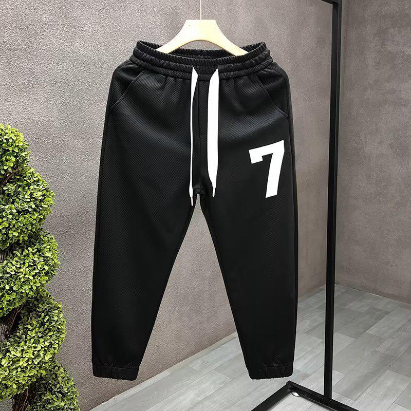 

2024 Spring/Autumn Trendy Men s Casual Pants 3XL чорний