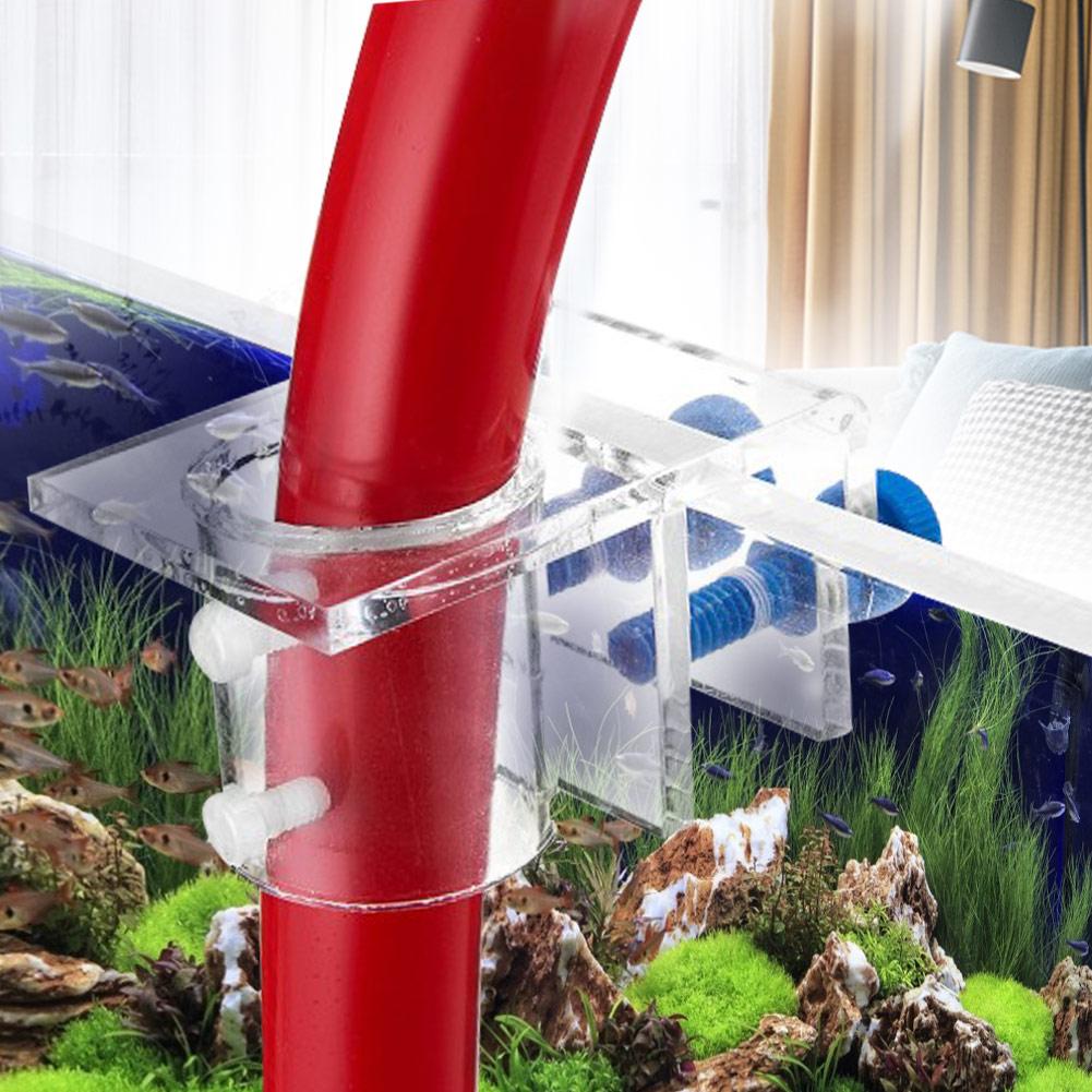 Transparent Acrylic Water Tube Soft Pipe Fixture for Fish Tank Aquarium(single Hole Fixture)