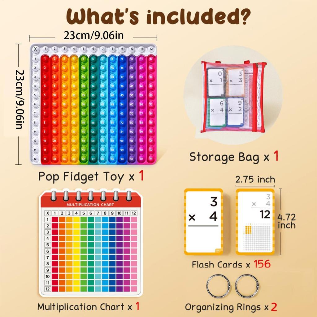 Table Math Games Toy Multiplication Math Games Flashcard Set Erasable Writing Board Educational Toys Reusable Practice Cards