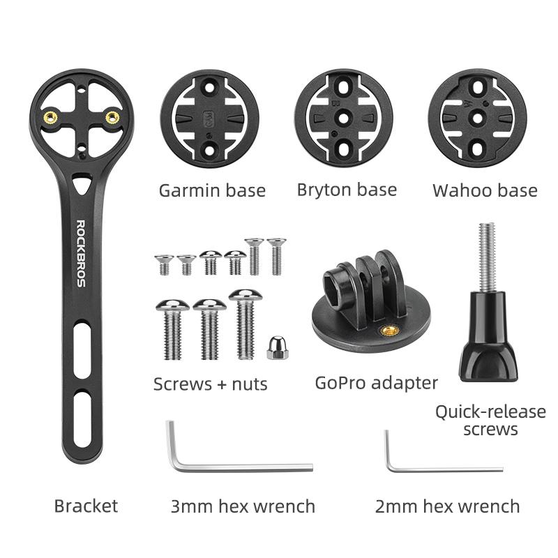 ROCKBROS Bike Bracket Front Lamp Holder Nylon Bicycle Computer Holder Handlebar Speedometer Bracket For Garmin/Bryton etc
