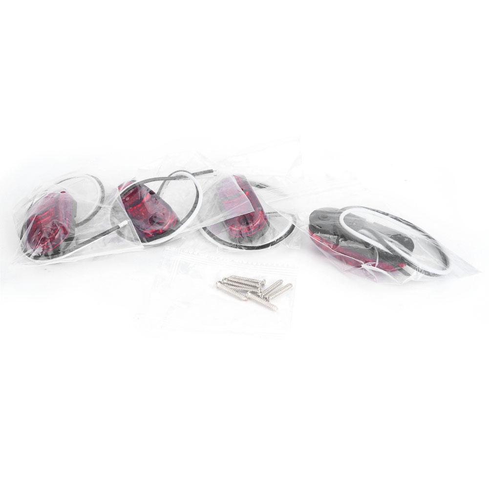 4X 2 LED Auto Car Truck Trailer Caravan Side Marker Light Clearance Lamp 12V 24V Red