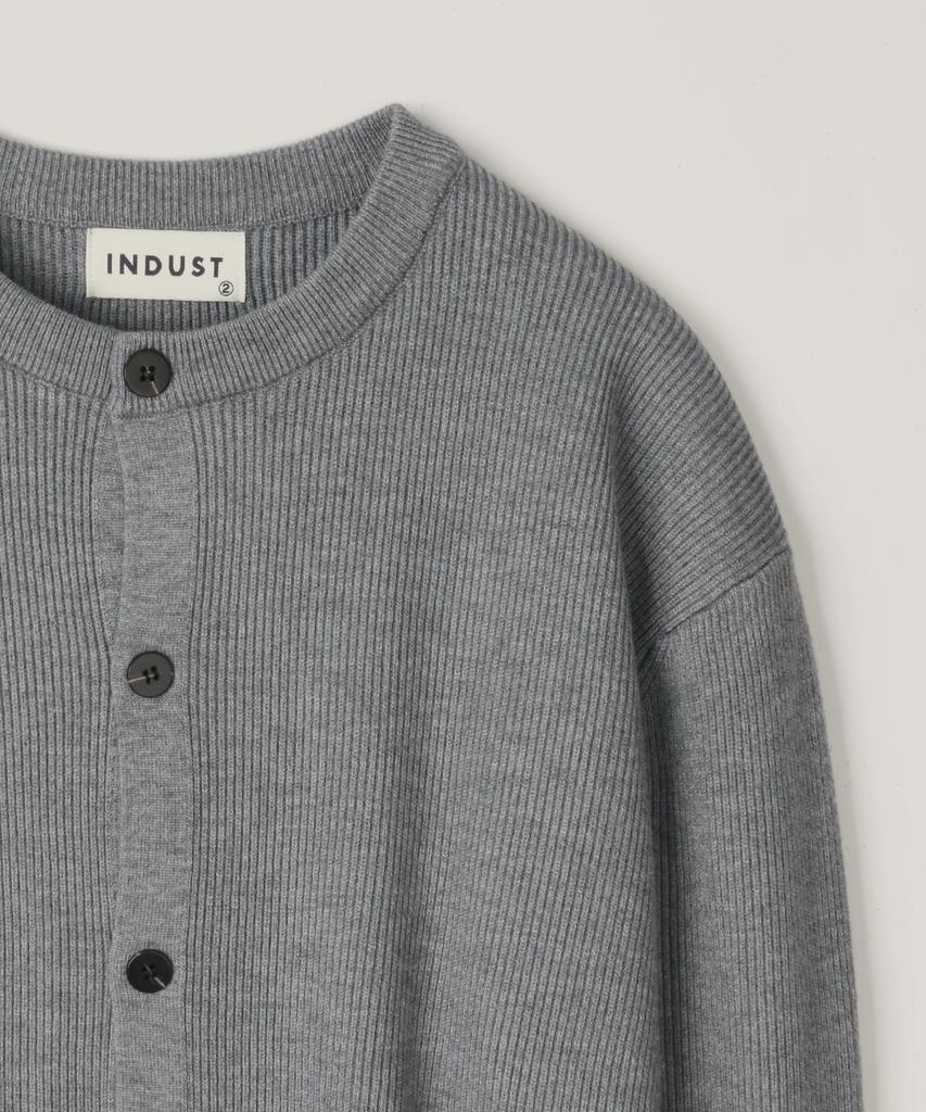 Indust Essential Round Knit Cardigan_Gray