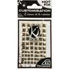 Ki-Sign - Heat-sealable Square Stud 6/8/10mm Gold 66 Pieces