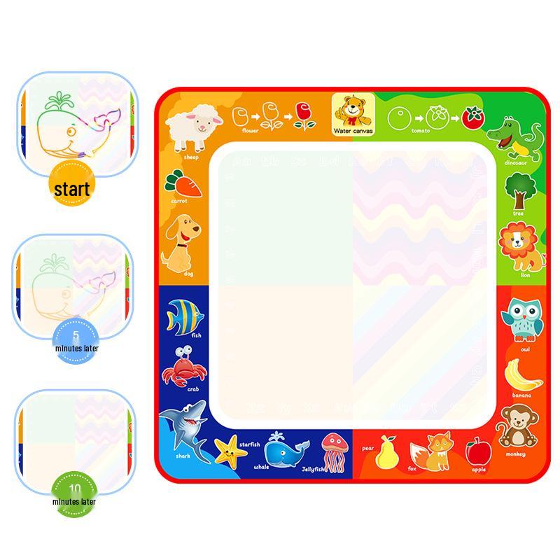 Children's Magic Water Doodle Mat: Educational Animal Canvas for Infants and Toddlers