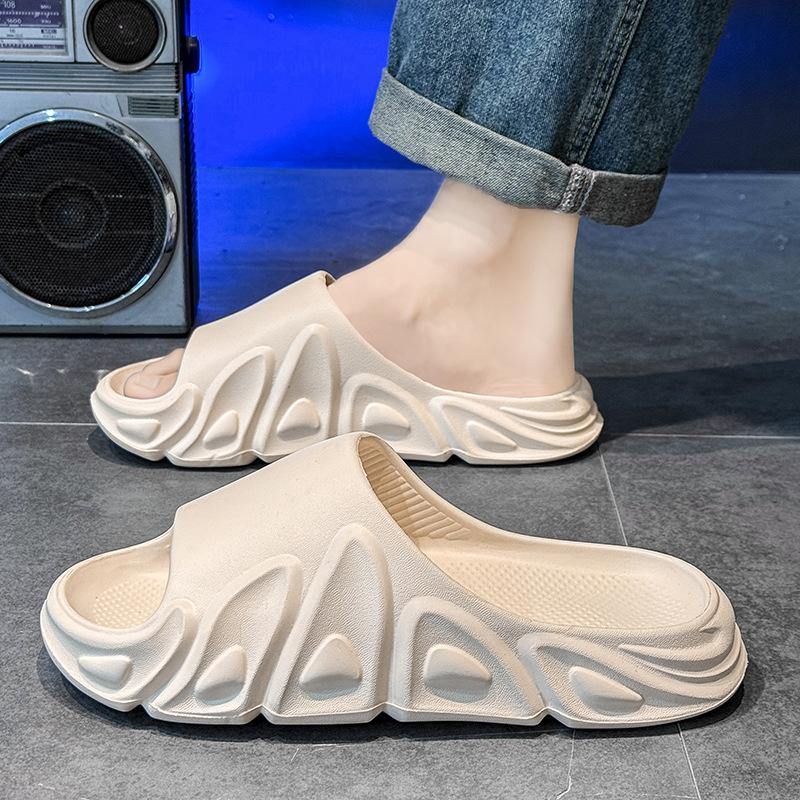 Slippers summer new thick bottom non-slip outer wear slippers casual outdoor beach one-word