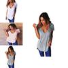 Neu Damen Shirt Bluse Casual Tunika Kurzarm Sommer V-ausschnitt T-shirts Top With Premium Quality Fabric