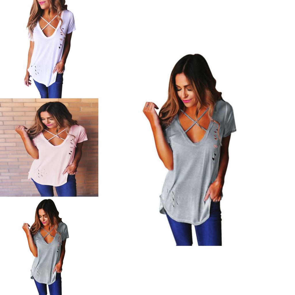 Neu Damen Shirt Bluse Casual Tunika Kurzarm Sommer V-ausschnitt T-shirts Top With Premium Quality Fabric