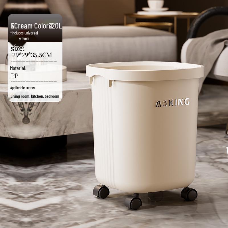 Luxury High-Capacity Trash Can: Stylish Bathroom, Living Room, & Bedroom Bin
